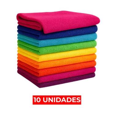 Imagem de Kit 3 5 10 Pano de Chão Microfibra Grosso Super Absorvente Limpeza Pes