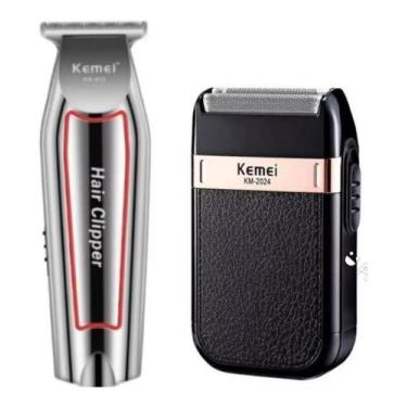 Imagem de Kit Maquinas Corte Cabelo Barba Kemei 032 Shaver Kemei 2024