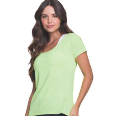 Imagem de Camiseta Feminina Dry Fit com Manguinha e Barra Alongada nas Costas Se