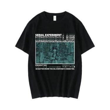 Imagem de Camiseta Gráfica Unissex Do Anime Serial Experiments Lain, Iwakura Man