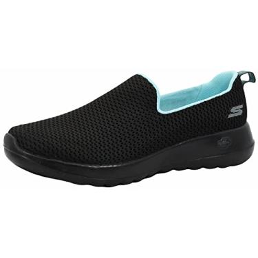 Imagem de Skechers T nis de caminhada feminino Go Walk Joy, Preto/Aqua, 10