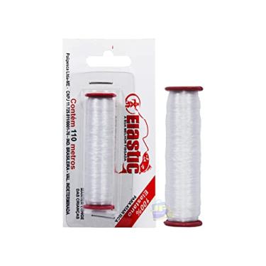 Imagem de Linha Elástica Pesca p/Amarrar Isca Elastic 100% Elastano Transparente 110m 1UN