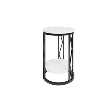 Imagem de jinyi2016SHOP Mesas de apoio para cama, mini mesinha de cabeceira, mesa, redonda, ardósia, cabeceira, armário, quarto, armário, mesinhas de cabeceira para quarto (cor: 15,8 polegadas/40 cm, tamanho: A)