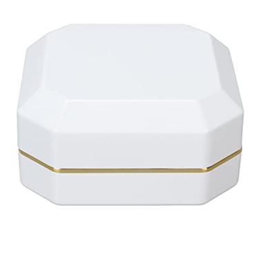 Imagem de Caixa de joias, caixa de pulseira portátil elegante proteção para a mãe para pedido de casamento (branco)