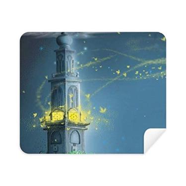 Imagem de Pano de limpeza de tela para telefone com pintura Fuying da Silent Night Lighthouse 2 peças de tecido de camurça