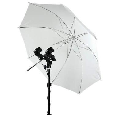 Imagem de Kit Estúdio: Tripé + Sombrinha Branca + Soquete DUPLO