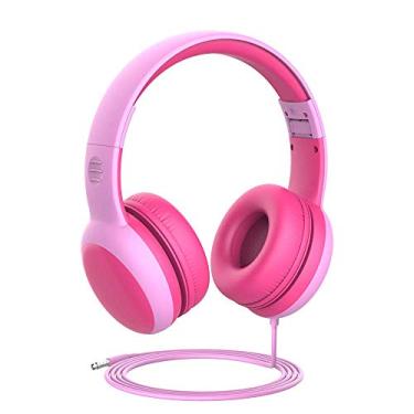 Imagem de Gorsun Fones de ouvido com fio para gato (rosa)