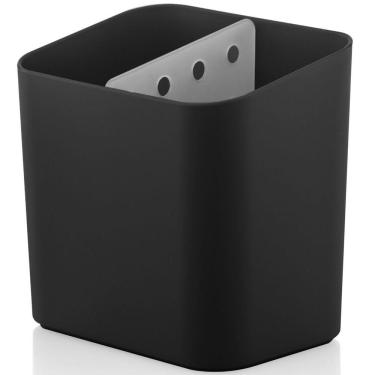 Imagem de Escorredor De Talheres Garfo Faca Colher Pia Bancada Louça Preto