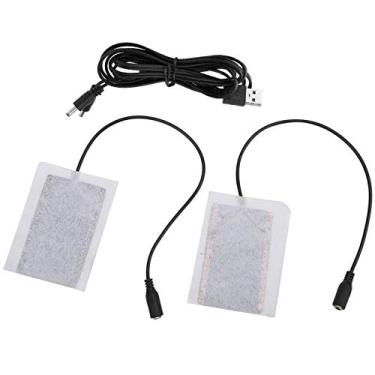 Imagem de Almofadas de aquecimento, almofadas de aquecimento elétricas, esteira de calor portátil de fibra de carbono usb elétrica para acampamento de inverno ao ar livre