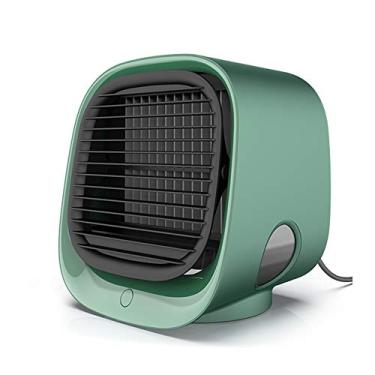 Imagem de Mini refrigerador de ar portátil purificador de ar condicionado doméstico USB Desktop Ventilador de ar para sala de escritório, verde