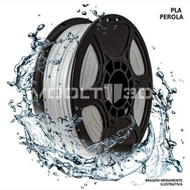 Imagem de Filamento Impressão 3D Voolt Pla Branco Perola Silk 1Kg