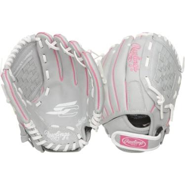 Imagem de Rawlings | Luva de softbol Sure Catch Series Fastpitch | Rosa/Cinza/Branco | RHT | 10'