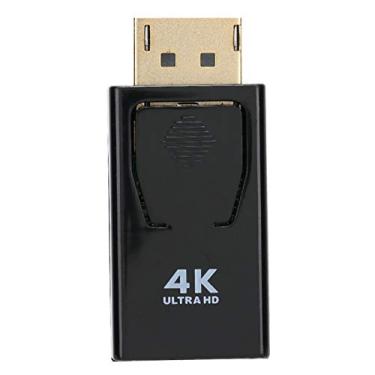 Imagem de PUSOKEI Adaptador DisplayPort para HDMI 4K x 2K, adaptador DP macho para HDMI fêmea, Plug and Play, conectores banhados a ouro, adequado para monitor de projetor HDTV