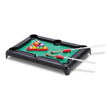 Jogo mesa mini bilhar sinuca snooker 69 x 36 x 19cm completo