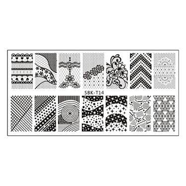 Imagem de Modelo De Carimbo De Unha Diy Impressão De Unhas De Unhas Estamplas De Estampagem Unhas Texture Texture Design Stamp Fool for Manicure Salon Home Halloween Natal