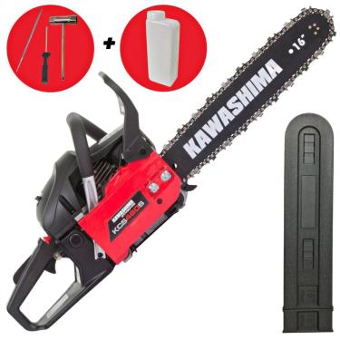 Imagem de Motosserra Potente Kawashima KCS 460S À Gasolina 2 Tempos 45,8cc Para Trabalho No Campo