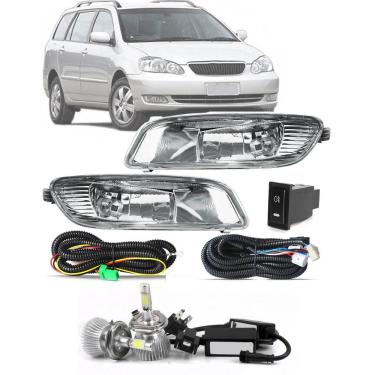 Imagem de Kit Farol de Milha Neblina Fielder 2005 até 2008 Botão Painel + Kit Super Led