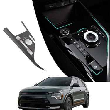 Imagem de GZBFTDH Painel de guarnição do botão de mudança de marcha do carro, compatível com Kia NIRO 2023, acessórios de carbono, consoles centrais, botas de câmbio, moldura de cobertura