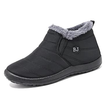 Imagem de Legou Sapatos de algodão de inverno mais botas de neve casuais de veludo quente M751 Preto 44