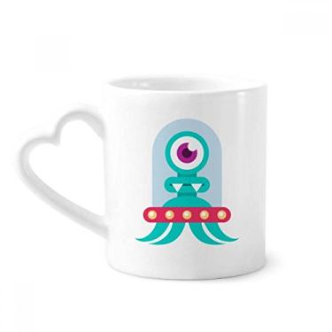 Imagem de Caneca Universe Alien Monster Cyclops Caneca de café cerâmica copo de coração de vidro