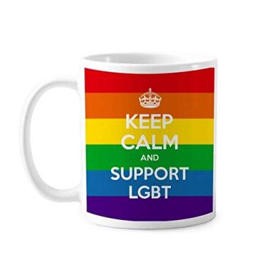 Imagem de Bandeira de Bissexuais transgêneros arco-íris LGBT Caneca cerâmica xícara de café porcelana louça