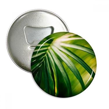 Imagem de Imagem de planta de folha verde natureza abridor de garrafas ímã de geladeira emblema multifuncional