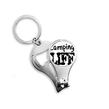 Imagem de Acampamento Life Quote Art Deco Presente Moda Alicate de unha Chaveiro Abridor de Garrafas Cortador