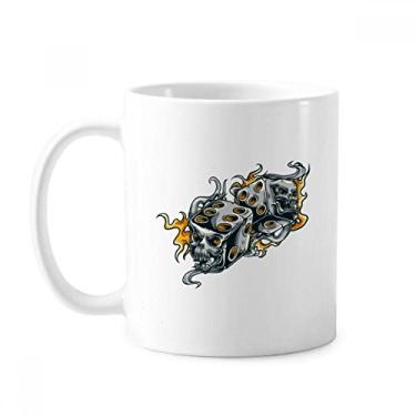 Imagem de Caneca de cerâmica cerâmica com efeitos legais de caveira, caneca de cerâmica para café, xícara de porcelana