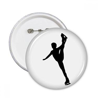 Imagem de Jogador esportivo educação física patinagem pinos redondos crachá botão emblema acessório decoração 5 peças