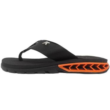 Imagem de Chinelo Masculino Kenner Rakka Preto Laranja