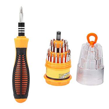 Imagem de Conjunto de chaves de fenda de precisão 31 em 1 da Harita com ranhuras, Phillips, Torx e mais bits, kit de ferramentas eletrônicas magnéticas antiderrapantes para reparo de iPhone, Android, computador, laptop, relógio, óculos, PC, etc.
