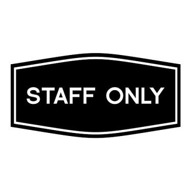 Imagem de (23cm x 11cm - Grande, Preto) - Sinal de fantasia apenas para funcionarios (Preto) - Grande