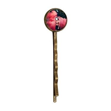 Imagem de Pink Fog Head Girl Forestry Science Nature Scenery Retro Metal Hair Bobby Pin Headwear