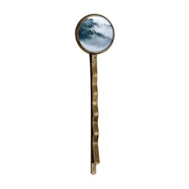 Imagem de Fog Forest Mountain Sky Cloud Retro Metal Hair Bobby Pin Headwear