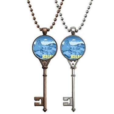 Imagem de OFFbb-USA Greenland Islands Sea Art Deco Presente Fashion Chaveiro Pingente Joias Decoração de Casal