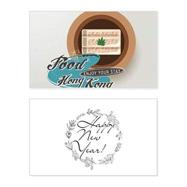 Imagem de Sushi de Hong Kong com camarão China Ano Novo Festival Cartão de felicitações Bless Message Present