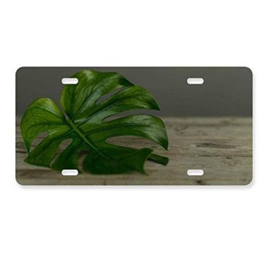 Imagem de DIYthinker Placa de carro para decoração de carro, folha de mesa, imagem de planta, acessório de aço inoxidável
