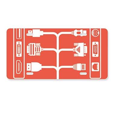 Imagem de DIYthinker Cabo de carregamento padrão plugue placa de carro decoração de carro acessório de aço inoxidável