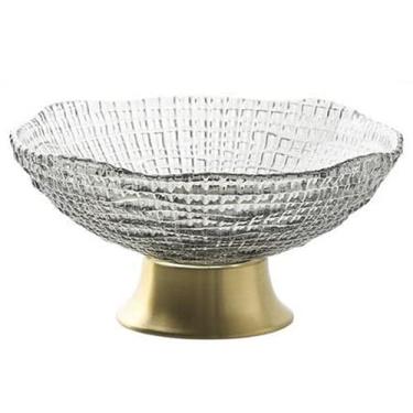 Imagem de PAYNAN Tigela de frutas de vidro prato para lanche e sobremesa acessórios de decoração para sala de estar