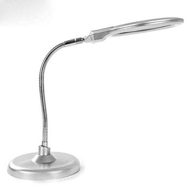 Imagem de Lupa de mesa 10x com 2 luzes de LED, lupa de mãos livres, adequada para hobby, inspeção, leitura, modelo, soldagem, etc. Atualização