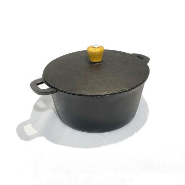 Imagem de Caçarola Panela De Ferro 18Cm Duas Alças 1,6 Litros Tampa