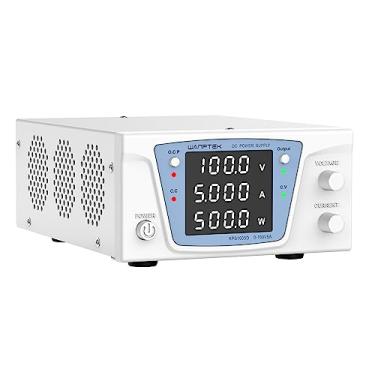Imagem de CIADAZ Fonte de alimentação CC variável 100V 5A Fonte de alimentação de bancada Alta potência com display de LED de 4 dígitos Fonte de alimentação comutável ajustável com codificador Botão de ajuste
