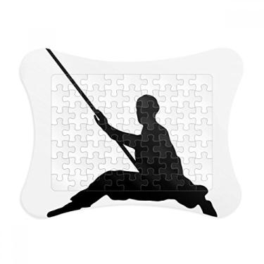 Imagem de Shaolin Stick Chinese Monge Soldado Cultura quebra-cabeça Moldura Decoração de Imagem Enfeite de Jogo