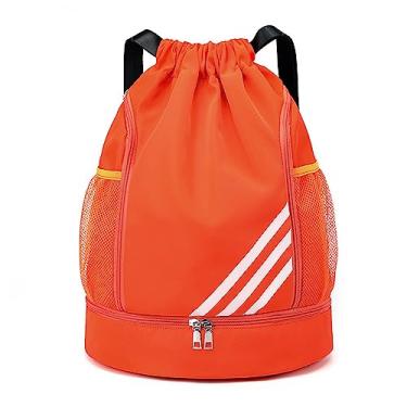 Imagem de Moniss Mochila para bolas esportivas ao ar livre, bolsa com cordão, tecido Oxford portátil, bolsa para organização de bolas de futebol de grande dade, bolsa para zenamento de bolas de futebol