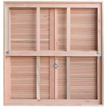 Imagem de Janela com Caixilhos Guilhotina para Vidros Quadriculados e Venezianas de Abrir Rondosul Natural