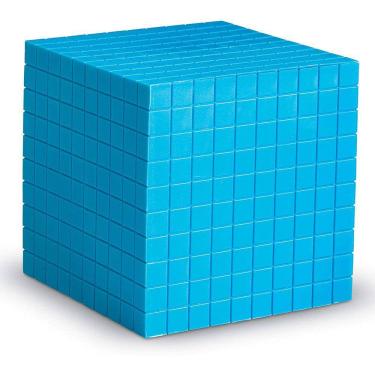 Imagem de Recursos de aprendizagem Base plástica azul dez cubo