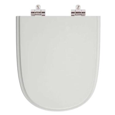 Imagem de Assento Sanitario Poliester com Amortecedor Ezedra Silver (cinza Claro) para Vaso Ideal Standard