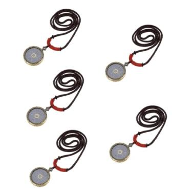 Imagem de PRETYZOOM 5 Unidades Mandala Thangka colares feitos à mão presentes da mamãe decoracao presentes memoriais corrente de suéter cadeia de suéter masculino portátil decorar Pequeno thangka cara