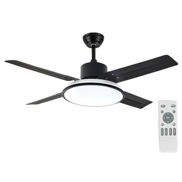 Imagem de Ventiladores De Teto Com Luzes, Ventilador De Teto Com Controle Remoto, Ventilador De Luz De Teto Regulável, Motor DC Reversível Para Sala De Estar Ao Ar Livre (Size : 42in/4 blades)