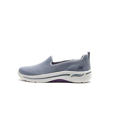 Imagem de Skechers Tênis feminino Go Walk Arch Fit-Grateful, Cinza/lavanda, 6.5